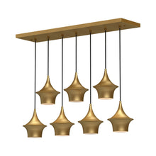 Load image into Gallery viewer, Emiko Linear Pendant Light in Brushed Gold.