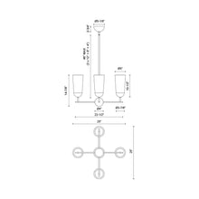 Load image into Gallery viewer, Emil Chandelier - line drawing.