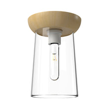 Load image into Gallery viewer, Emil Flush Mount Ceiling Light in White/White Oak.