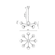 Load image into Gallery viewer, Francesca Chandelier - line drawing.