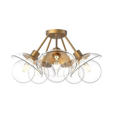Load image into Gallery viewer, Francesca Semi Flush Mount Ceiling Light in Aged Gold (19.75-Inch).