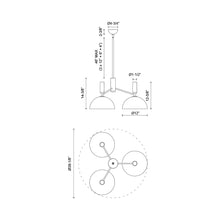 Load image into Gallery viewer, Jude Chandelier - line drawing.