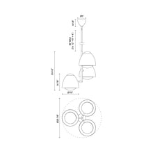 Load image into Gallery viewer, Kenji Chandelier - line drawing.