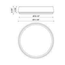 Load image into Gallery viewer, Laval LED Flush Mount Ceiling Light - line drawing.