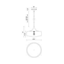 Load image into Gallery viewer, Lincoln Pendant Light - line drawing.
