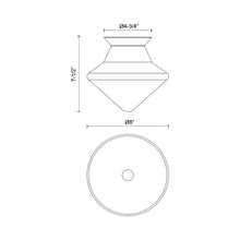 Load image into Gallery viewer, Nora Flush Mount Ceiling Light - line drawing.