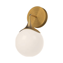 Load image into Gallery viewer, Nouveau Bath Wall Light in Aged Gold.