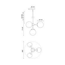 Load image into Gallery viewer, Nouveau Chandelier - line drawing.