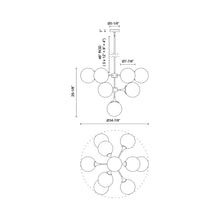 Load image into Gallery viewer, Nouveau Chandelier - line drawing.