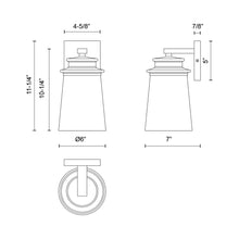 Load image into Gallery viewer, Quincy Exterior Wall Light - line drawing.