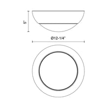 Load image into Gallery viewer, Rubio 2-Light Flush Mount Ceiling Light - line drawing.