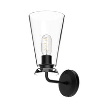 Load image into Gallery viewer, Salem Bath Wall Light in Matte Black.