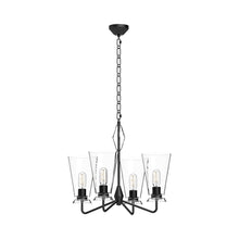 Load image into Gallery viewer, Salem Chandelier in Matte Black.