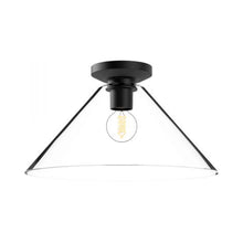 Load image into Gallery viewer, Salem Flush Mount Ceiling Light in Matte Black.