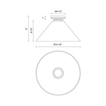 Load image into Gallery viewer, Salem Flush Mount Ceiling Light - line drawing.