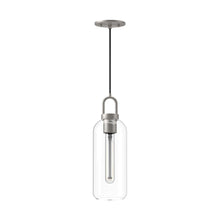 Load image into Gallery viewer, Soji Pendant Light in Brushed Nickel/Clear Glass (Small).