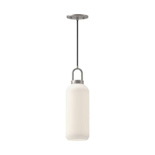 Load image into Gallery viewer, Soji Pendant Light in Brushed Nickel/Opal Matte Glass (Small).
