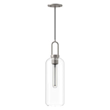 Load image into Gallery viewer, Soji Pendant Light in Brushed Nickel/Clear Glass (Large).