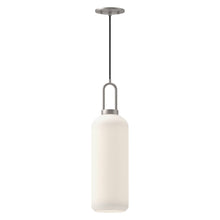 Load image into Gallery viewer, Soji Pendant Light in Brushed Nickel/Opal Matte Glass (Large).