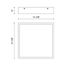Load image into Gallery viewer, Sydney LED Flush Mount Ceiling Light - line drawing.
