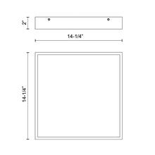 Load image into Gallery viewer, Sydney LED Flush Mount Ceiling Light - line drawing.