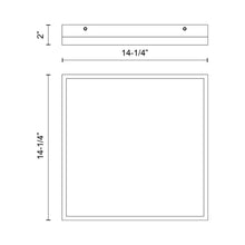 Load image into Gallery viewer, Sydney LED Flush Mount Ceiling Light - line drawing.