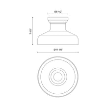 Load image into Gallery viewer, Westlake Flush Mount Ceiling Light - line drawing.