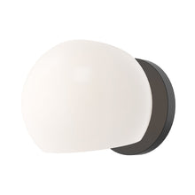 Load image into Gallery viewer, Willow Bath Wall Light in Matte Black/Opal Matte Glass.
