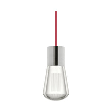 Load image into Gallery viewer, Alva 7-Light LED Pendant Light in Satin Nickel/Red.