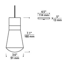 Load image into Gallery viewer, Alva 7-Light LED Pendant Light - line drawing.