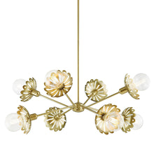 Load image into Gallery viewer, Alyssa Chandelier in Brass and Clear.