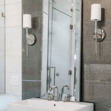 Load image into Gallery viewer, Amherst Wall Light in bathroom.