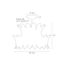 Load image into Gallery viewer, Analise Two Tier Chandelier - line drawing.