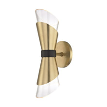 Load image into Gallery viewer, Angie Wall Light in Aged Brass / Black/2-Light.