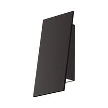 Load image into Gallery viewer, Angled Plane LED Outdoor Wall Light in Small/Textured Bronze/Downlight.
