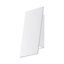 Load image into Gallery viewer, Angled Plane LED Outdoor Wall Light in Small/Textured White/Downlight.