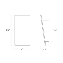 Load image into Gallery viewer, Angled Plane LED Outdoor Wall Light - line drawing.
