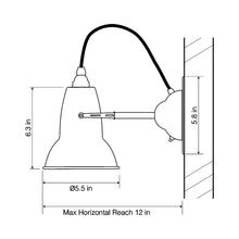 Load image into Gallery viewer, Original 1227 Wall Light - line drawing.