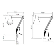 Load image into Gallery viewer, Type 75 Desk Lamp - line drawing.
