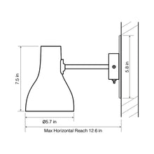 Load image into Gallery viewer, Type 75 Wall Light - line drawing.