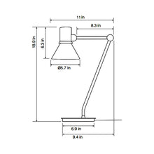 Load image into Gallery viewer, Type 80 Table Lamp - line drawing.