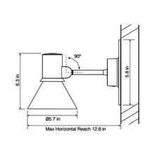 Load image into Gallery viewer, Type 80 W1 Wall Light - line drawing.
