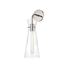 Load image into Gallery viewer, Anya Wall Light in Polished Nickel.