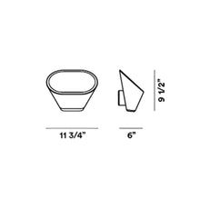 Load image into Gallery viewer, Aplomb LED Wall Light - line drawing.