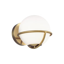 Load image into Gallery viewer, Apollo Bath Wall Light in White and Brass.