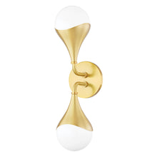 Load image into Gallery viewer, Ariana LED Bath Vanity Light in Aged Brass/2-Light.