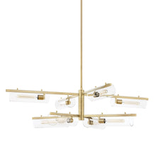 Load image into Gallery viewer, Ariel Chandelier in Aged Brass (8-Light).