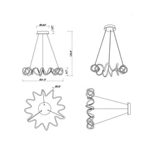 Load image into Gallery viewer, Alexander LED Chandelier - line drawing.