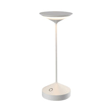 Load image into Gallery viewer, Benjamin Franklin LED Portable Battery Table Lamp in White.