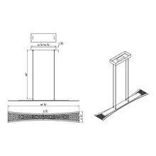 Load image into Gallery viewer, Cartani LED Pendant Light - line drawing.